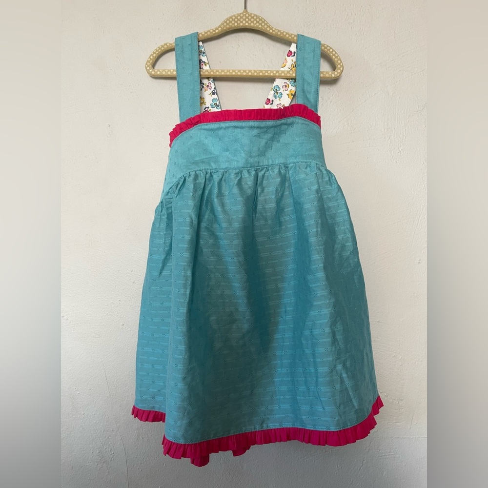 Matilda Jane Girls Teal Top with Pink Trim